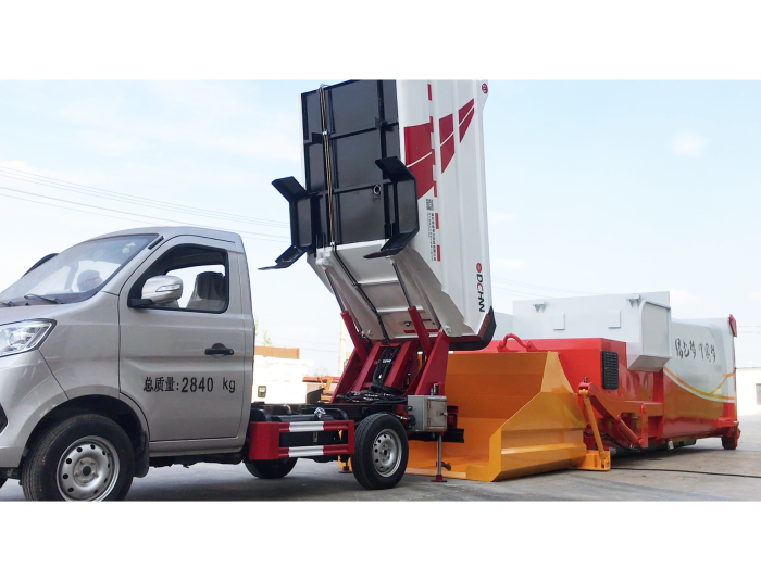 自裝卸、車廂可卸式垃圾車、移動(dòng)壓縮垃圾站協(xié)同作業(yè)